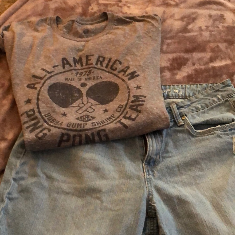 Jeans and tee shirt